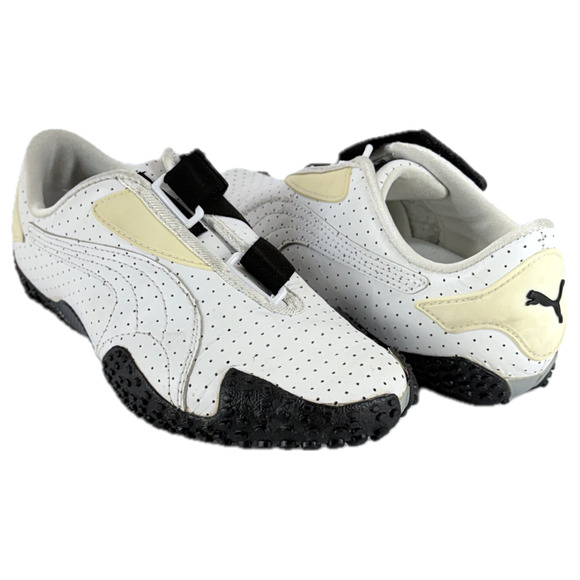Puma Shoes - Puma Mostro Perforated Leather Women Sneakers Size 7 White Black 341953 03 Y2K